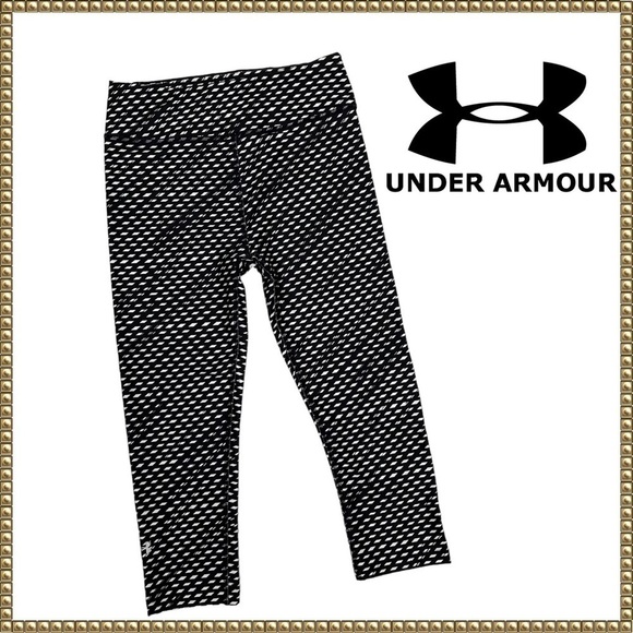 Under Armour Black and White Compression Leggings Small - Picture 1 of 8